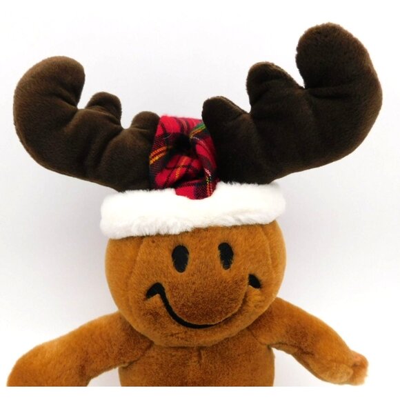 MTY Wiggle Giggle Smiley Face Christmas Gingerbread Plush Antlers Musical WORKS - Picture 2 of 8